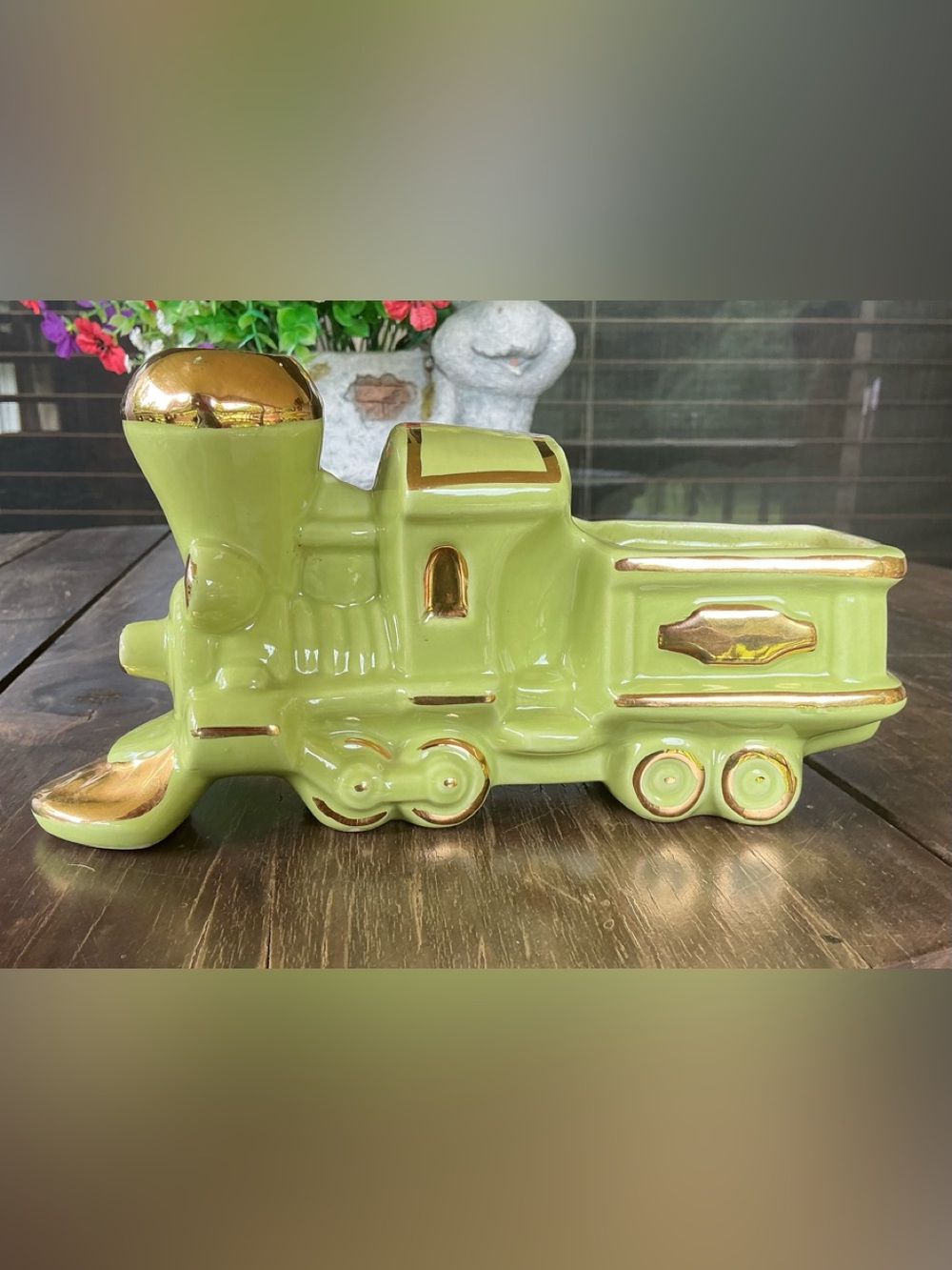 Vintage Mid-Century Fredrick ArtCeramic Train Planter